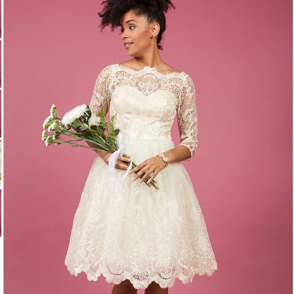 Chi Chi London Gilded Grace Lace Dress